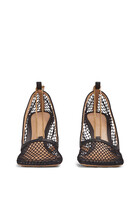 حذاء كلاسيكي من شبكة مطاطية بكعب مقاس 90مم